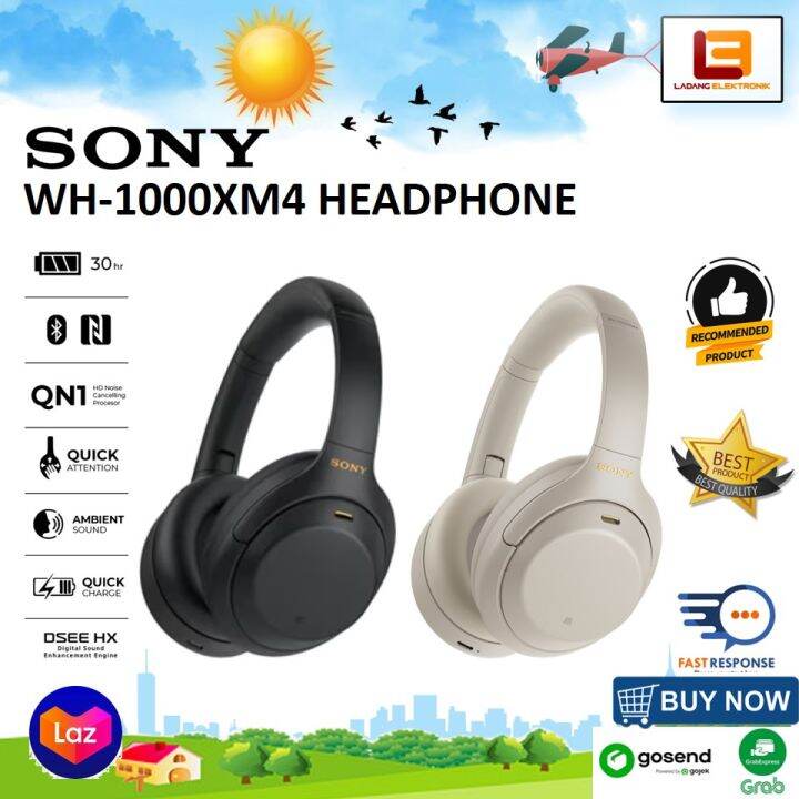 Sony WH1000XM4 Wireless Headphone Premium Noise Cancelling Battery up