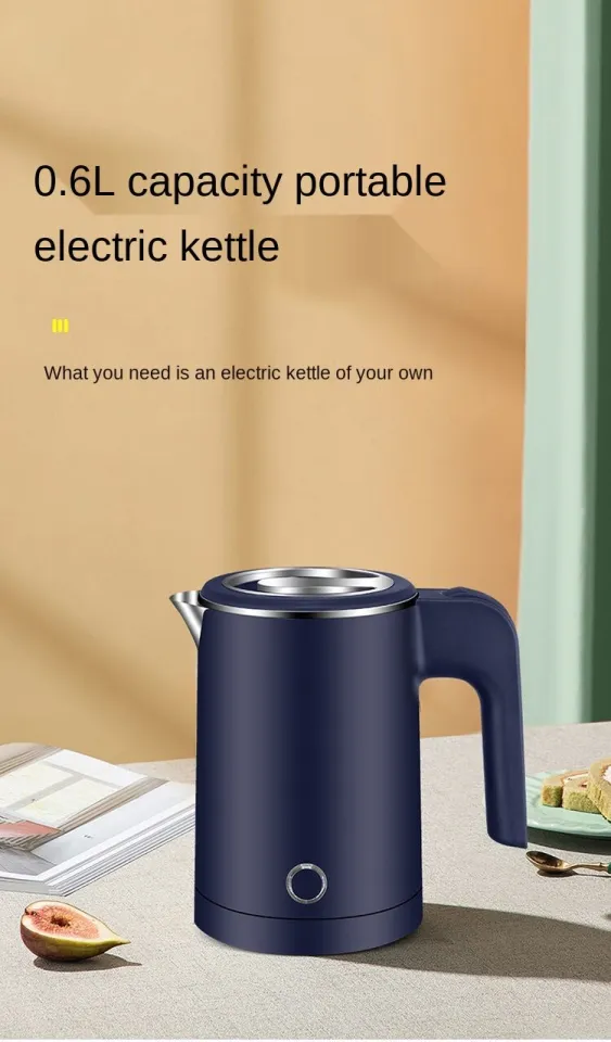 0.6L Mini kettle 304 stainless steel automatic power off small student  dormitory low power electric kettle portable 600W