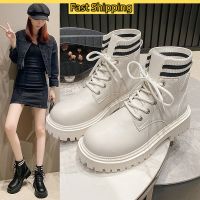 Bot Modis TOFASHIONS สำหรับผู้หญิงรองเท้าบูท Martin สีดำผู้หญิง Sepatu BOOT Pendek รองเท้าสไตล์เกาหลีใหม่หล่อผู้หญิง Kasut Perempuan 23101008