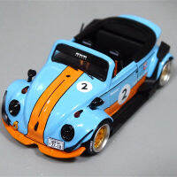 1/64แบบจำลองรถยนต์รถด้วง RWB Gulf เปิดรถ Diecast รถโลหะผสมการแสดงคอลเลกชั่นของเล่นรถขนาดเล็ก