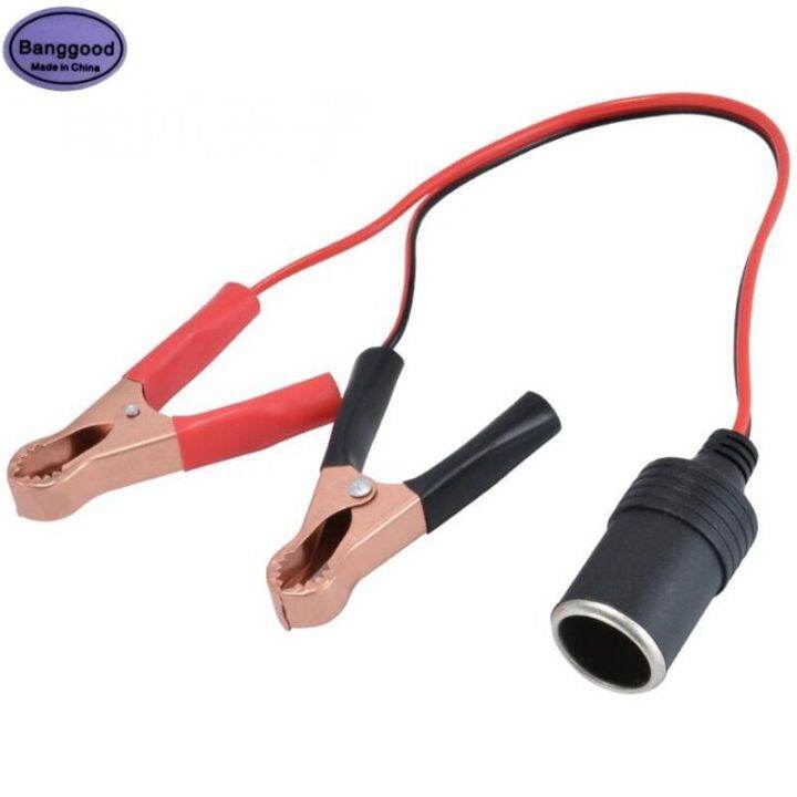 12V Car Terminal Clamp Clipon Vehicle Car Power Socket Female Adapter