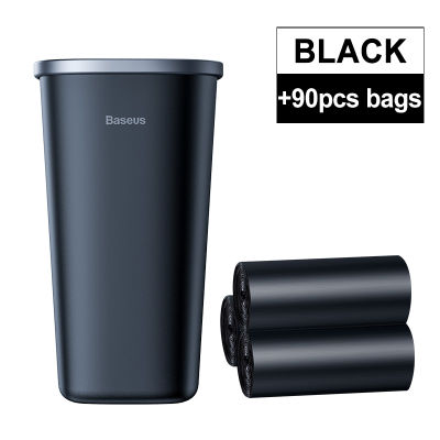 Baseus Car Trsah Bin 800ml Auto Garbage Can Car-styling Rubbish Box Holder With 90pcs Garbage Bag For Car Storage Accessories
