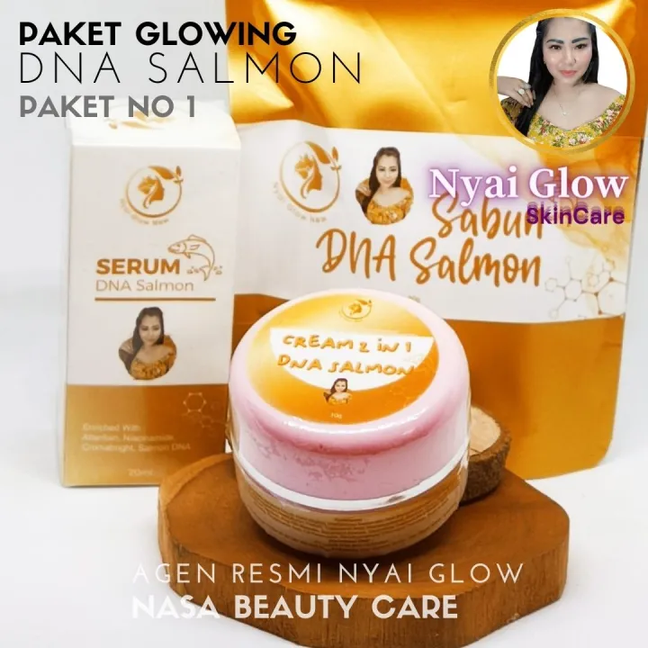 Paket DNA Salmon Glowing Nyai Glow SkinCare / 100% Produk Ori / DNA ...