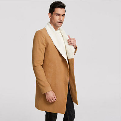 [In stock] ฤดูหนาวใหม่ ส่วนยาวผู้ชายผอมของปกเสื้อ windbreaker เสื้อโค้ทขนเป็ด