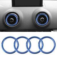 【LZ】✣✳  Carro Ar Condicionado Ventilação Quadro Tampa Alumínio Adesivos Decorativos Acessórios Interiores Audi A3 8V 2013-2019 4pcs por conjunto