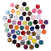 New 60 Box Color 5 Style Crushed Shell Acrylic Nail Art Glitter Powder Tip Decoration