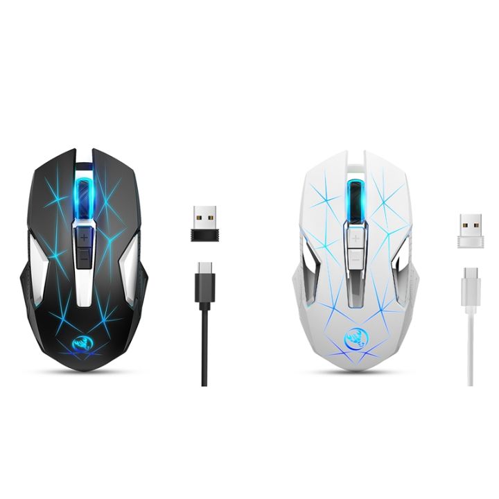 hxsj-t300-wireless-2-4g-mouse-ergonomic-mouse-2400-dpi-optical-mouse-rgb-backlight-mute-gaming-mouse-black