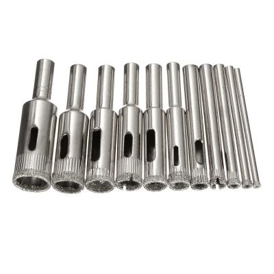 11PCS/Set Diamond Coated Core Hole Saw Drill Bit Set Tools For Tiles Marble Glass set 3/4/5/6/7/8/9/10/11/12/14 mm