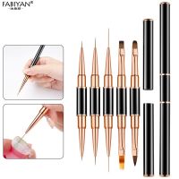 Black Double Head Drawing Brush Liner Brush Nail Painting Pen Acrylic   Nail Brush Carving Tools Liner Brush Artist Brushes Tools