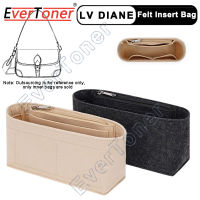 EverToner กระเป๋าจัดระเบียบกระเป๋าสอดผ้าสักหลาดสำหรับ LV DIANE กระเป๋าถือกระเป๋าแต่งหน้ากระเป๋าเครื่องสำอางเดินทางภายในกระเป๋าเครื่องสำอางแบบพกพา