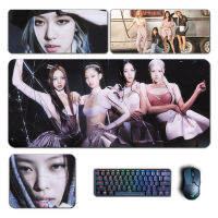 Kopo-Blackpink Mouse Pad Rose Lisa Jennie Jisoo Mousepad Kawaii Desk Accessories Korean Stars Group Girl XL Keyboard Mat Padding