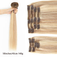 Natural Hair Clip on Extension Full Head 8pcsset Natural Straight Human Hair Clip ins Black Blonde Brown Machine Made Remy Hair