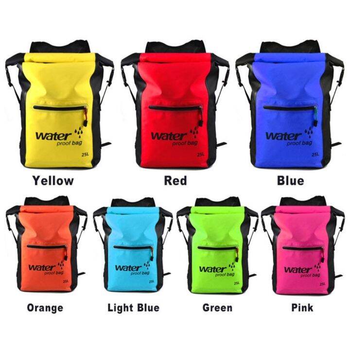 25l-waterproof-dry-backpack-sports-canoe-kayak-surfing-rucksack-storage-bag-men-women-swimming-fitness-beach-ocean-bag