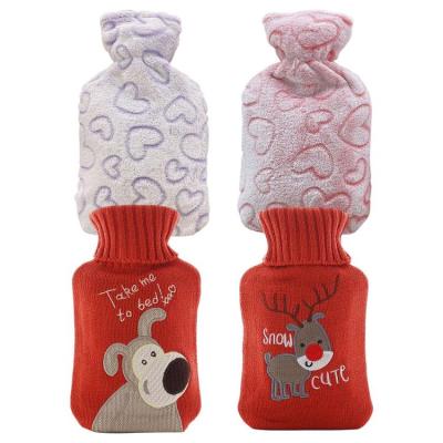 Hot Water Bag Warm Classic Hot Water Bags Hand Foot Neck Warmer Long Hot Water Bottle with Soft Cover Portable Water Bags for Winter fit