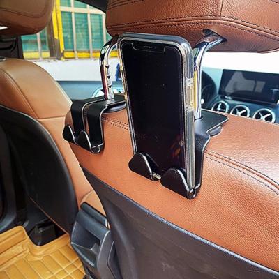 READY STOCK Car Hidden Creative New Seat Back Hook Car Mobile Bracket Rear Car Phone Multi-function Hook G6E0