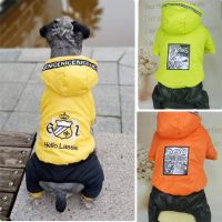 Dog Winter Clothes Thick Fleece Dog Hooded Parka Overalls Warm Pets Jumpsuits Coat Large Dog Cat Clothes Chihuahua Bulldogs