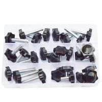 Carbon Steel M5 M6 M8 Thread Star Shape Clamping Handle Bolt Knob Tightening Screw Industry Equipment Plastic Assortment Kit