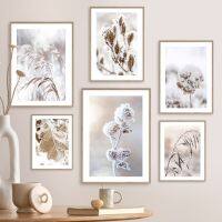 【cw】 Snow Reed Leaves Scape Wall Canvas Painting Posters And Prints Pictures Bedroom