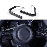 ۞●✽ Car Accessories Carbon Fiber Interior Steering Wheel Button Sequin Decorative Cover for Mazda 3 6 Cx-4 Cx-5 CX-9