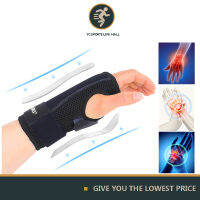 1 Pcs ผ้าพันดามข้อมือข้อมือรองรับ Palm Protection Double-Layer Splint ข้อมือติดตั้ง Stabilizer ข้อมือมีหลุมช่วยลดข้อมือมีหลุม Syndrome Palmar หักการกู้คืนเจ็บปวดข้อมือ