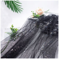 Mesh Fabric Glitter Star Printing Tulle Fabric Meteor Mesh 155cm Width for Girls Summer Dress Princess Dress Handmade DIY Clothing Decoration Fabric