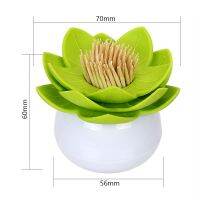 Cotton Swab Holder Flower Design Storage Container Toothpicks Organizer Tube with Dust Cover