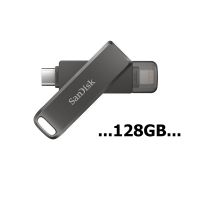 SanDisk iXpand Flash Drive Luxe 128G (SDIX70N-128G-GN6NE) แฟลชไดรฟ์ทูอินวันสำหรับ iPhone และ USB Type C