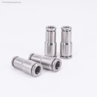 ๑ 4mm 6mm 8mm 10mm 12mm 14mm 16mm OD PU Pneumatic 304 Stainless Steel Press Push In Quick Connector Release Air Fitting Plumbing