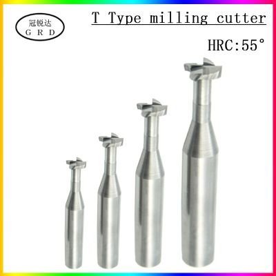 เครื่องตัดหัวเจาะ Hrc55องศา T-Sloe 4Mm-10Mm 6Mm 8Mm Cnc คาร์ไบด์ชนิด T เครื่องกัดที่ยึดเครื่องมือโรงสี