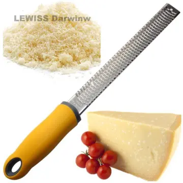 Stainless Steel Cheese Grater Zester Ginger Lemon Shredder Hand Held Flat Tool