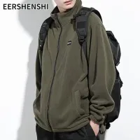 EERSHENSHI เสื้อขนสัตว์แกะผู้ชายใหม่คู่หนาเสื้อผู้ชาย