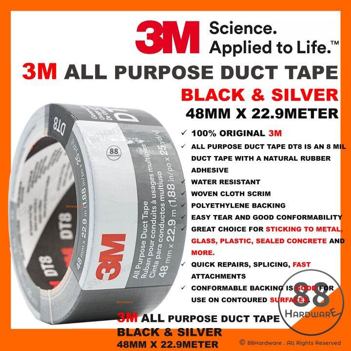 3M All Purpose Waterproof Duct Tape DT8 / 3m tape / waterproof tape
