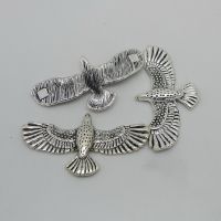 ALY 50Pcslot Antique Silver Eagle Charms 41x23mm Glede Charms Jewelry Accessories Black-eared Kite