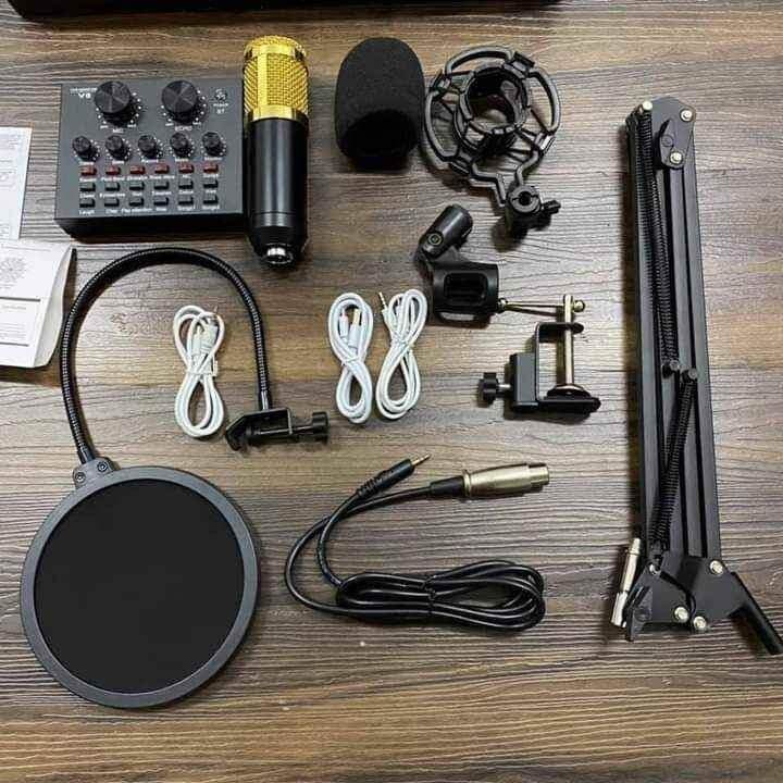 CK Wired Condenser Microphone Live Sound Card V8 Lazada PH