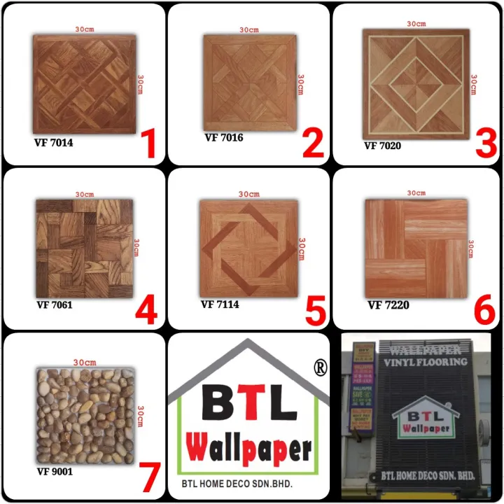 b49 (1Box 25pcs)A READY STOCK VINYL FLOORING 30CM X 30CM STICKER