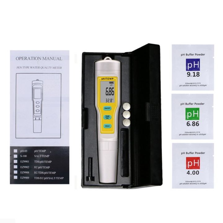 Digital Ph Meter 0.01 Resolusi Suhu Tester untuk Kolam Renang Minum ...