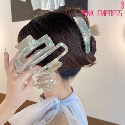 Korean Dongdaemun Mermaid Colorful Hair Clamp Women New Acetic Acid Plate Advanced Hair Claw Clip