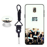 BTS เคสโทรศัพท์สำหรับ Samsung Galaxy J5 Pro 2017/J530ซิลิคอนนุ่มกรณีที่มีรูปแบบเดียวกันแหวนและเชือก