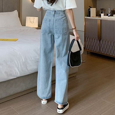 ‘；’ Autumn Design Denim Jeans Women Print Cartoon Loose Jean Pants Blue High Waisted Jeans Korean Fashion  Pants New