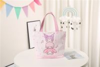 กระเป๋า Tas Jinjing Kanvas Cinnamoroll น่ารักลายการ์ตูนทำนองของฉันออกและเล่นกระเป๋าถือลำลอง Kuromi กระเป๋าคุณแม่อาหารกลางวันสำหรับนักเรียนกล่องใส่กระเป๋า