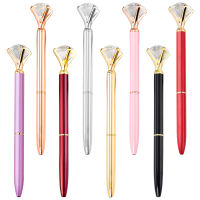 10pcslot 2020 New metal creative ballpoint pen colorful custom logo diamond light pen ballpoint pen