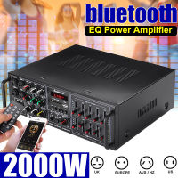 12 / 220V 600W เครื่องขยายเสียงรถยนต์ 2CH จอแสดงผล LCD Digital HIFI พลังเครื่องขยายเสียงบลูทู ธ FM รถซับวูฟเฟอร์สเตอริโอพร้อมรีโมท