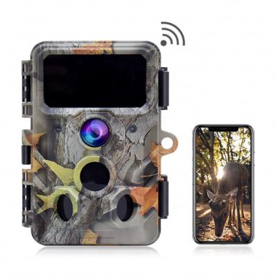 Nsbk53eemmt 4K กล้องทหารพรานแอปรีโมทคอนโทรลสัตว์ป่ากล้องล่าสัตว์อินฟราเรดเกม30MP กล้องทหารพราน Wifi