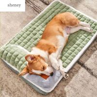 SHENEY ผ้ากำมะหยี่หนาพร้อมหมอนบ้านสัตว์เลี้ยงลังสุนัขสำหรับแมวสุนัขนอนหลับที่นอนแมวที่นอนสุนัขผ้าปูสำหรับสุนัขเบาะรองรถยนต์สำหรับสัตว์เลี้ยง