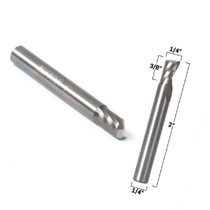 ก้านอลูมิเนียม-endmills-1-4-สำหรับขลุ่ยอัพไดคัทแบบใบเลื่อยร่องเดี่ยวแบบการควบคุมเชิงตัวเลขด้วยคอมพิวเตอร์คาร์ไบด์แท่ง