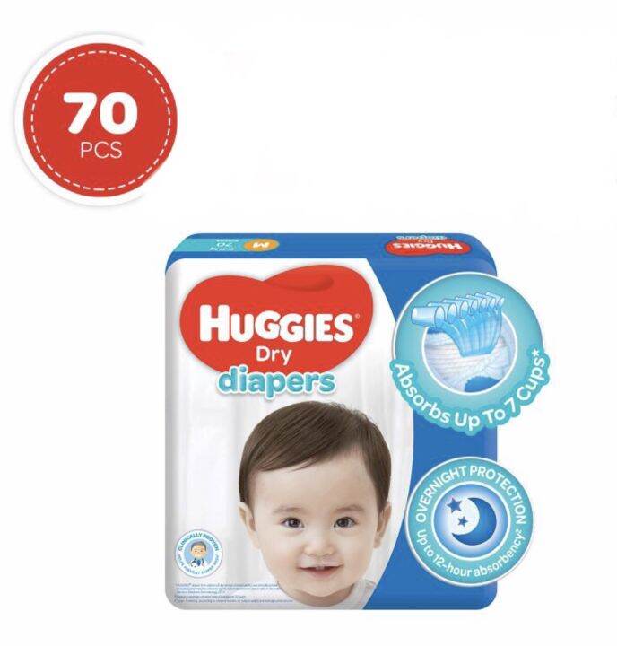 The Huggies Dry Diapers Medium 140 pcs ( 2 packs ) Lazada PH