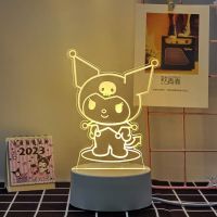 High-end Original intelligence Kuromi Kuromi small night light girl bedroom creative bedside lamp net red Sanrio 3d table lamp custom logo