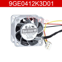 ผ่านการทดสอบอย่างดี9GE0412K3D01 4ซม. 4028 12V 0.84A พัดลมระบายความร้อนอุณหภูมิสูง3เส้น