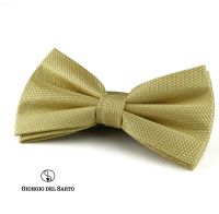 GIORGIO DEL SARTO Two-Fold Silk Bow Tie โบว์ไทผ้าไหมสองจีบ