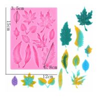 ใบเมเปิลซิลิโคนลายใบไม้กุหลาบ3D ทำจากซิลิโคนเค้กฟองดองแบบ DIY แม่พิมพ์ขนมอบเครื่องมือตกแต่งอีพ็อกซี่แม่พิมพ์เค้กเรชินเทียน